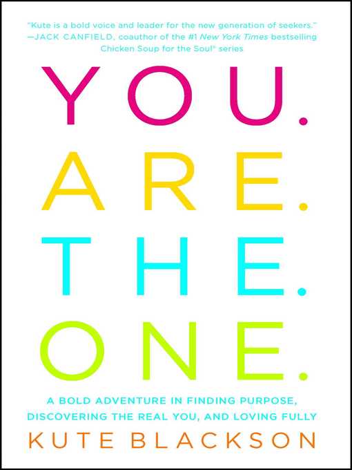Title details for You Are the One by Kute Blackson - Wait list